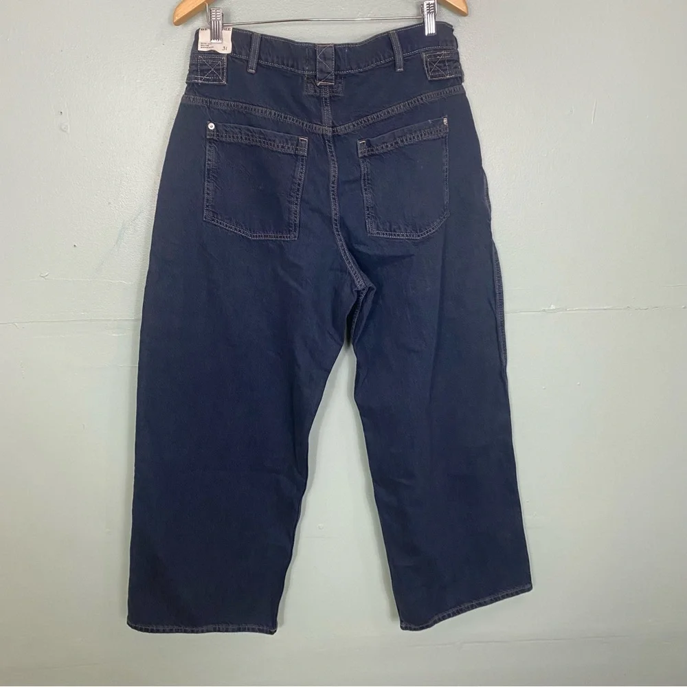 Free‎ People Blue Jay Belted Boyfriend Jeans Baggy Slouchy Size 31